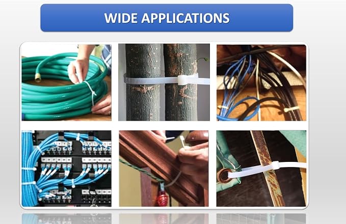 Kable Kontrol Cable Zip Ties, 8 Inch, 25000 Pcs, 18lbs Test, Natural White | Nylon Plastic, Self Locking, UL Listed, Indoor Use
