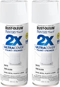 Rust-Oleum 334098-2PK Painter's Touch 2X Ultra Cover Spray Paint, 12 oz, Semi-Gloss White, 2 Pack