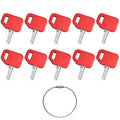 10 Pack AT195302 AR51481 Ignition Keys Compatible with Loader Backhoe Tractor 1200 210C 210LJ 250D 310A 310C 410B 410C 460E 550B 700H 710D 1050J