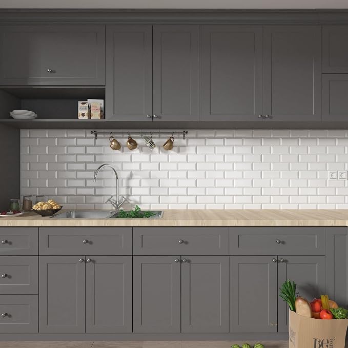 Grey Wallpaper Peel and Stick 12"x200" Grey Wallpaper for Bedroom Grey Contact Paper for Cabinets Removable Wallpaper for Walls Solid Grey Wallpaper Self Adhesive Contact Paper for Shelves