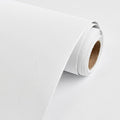 Rugreat Matte White Peel and Stick Wallpaper Paintable 118inL 15.7inW | Modern White Contact Paper for Cabinets Self Adhesive Wallpaper for Bedroom Texture Contact Paper for Furniture Waterproof