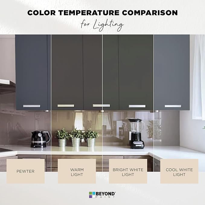 Beyond Paint All-in-One Refinishing Paint, No Sanding, Matte Finish for Cabinets, Countertops, Furniture and Doors, 1 Pint, Pewter
