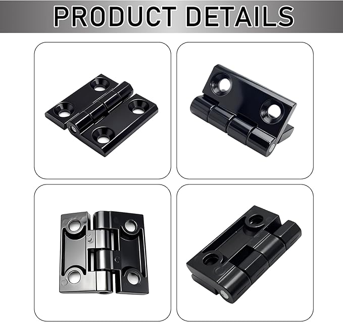 8Pcs Cabinet Hinges, FoyaHome Hinges for Wooden Box, Cupboard, Drawer & Crafts with Mounting Screws, Stainless Steel Butt Hinges for Furniture Doors