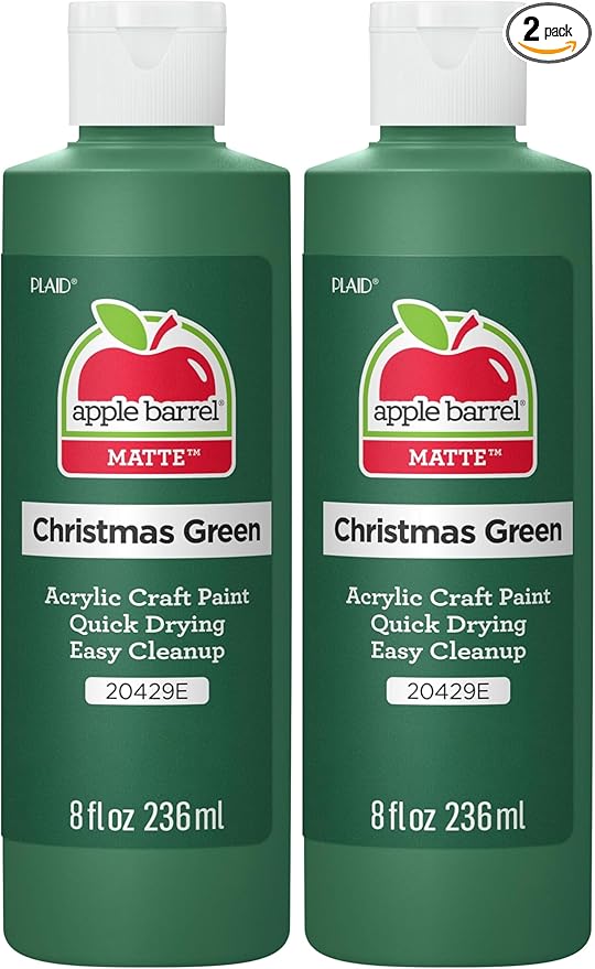 Apple Barrel, Acrylic Paint, 8 fl oz, Christmas Green, (Pack of 2)