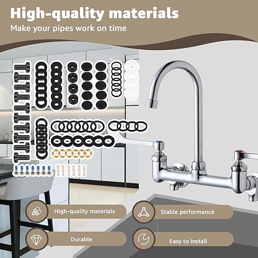 B-6RK Repair Kit Compatible with T&S Brass Faucets Replacement for T&S Brass B-6RK Faucets Repair Kit Includes Parts for Various Sink Valves