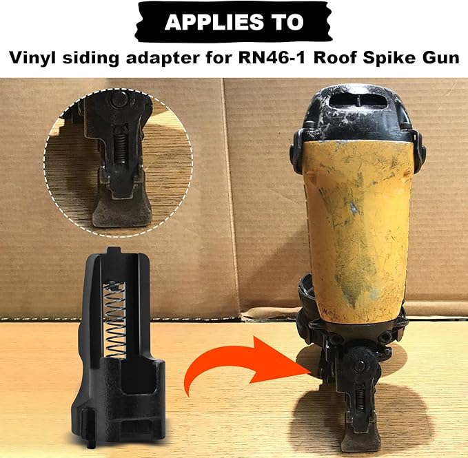 Vinyl Siding Adapter Kit Compatible with Bostitch RN46-1 Coil Roofing Nailer - Replaces Part VSA4 - Includes Spring & Instructions for Siding Installation
