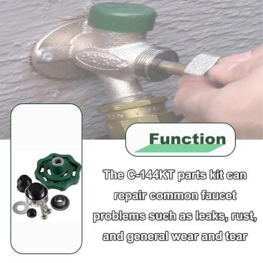 C-144KT-807 Outdoor Faucet Repair kit, for Prier C-144/244 Series Wall Hydrant - Replace for Prier C-144KT-807 Anti-Siphon Faucet Repair kit