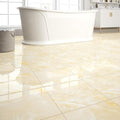 40-Pack 40 Sq.Ft Peel and Stick Floor Tiles Vinyl Polish Pattern Flooring, 12” x 12” Self Adhesive Vinyl Flooring DIY for Kitchen, Bathroom, Laundry, Polish Ivory Beige Marble