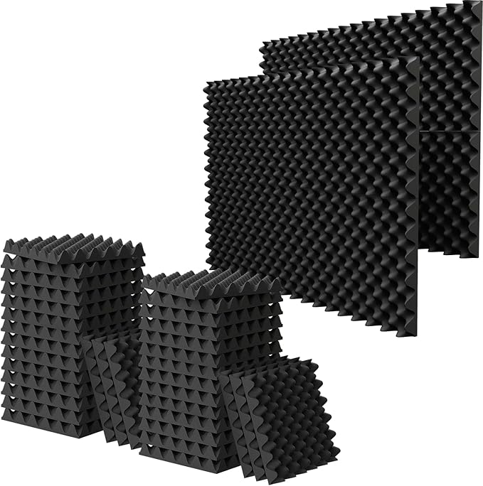 18 Pack 1.5"X12"X12" Acoustic Foam, Sound Proof Egg Crate Foam(Most Soundproofing Design), Upgraded Acoustic Panels, Fire-Retardent Sound Proof Foam Panels for Walls, Doors, Sound Foam Made by WVOVW