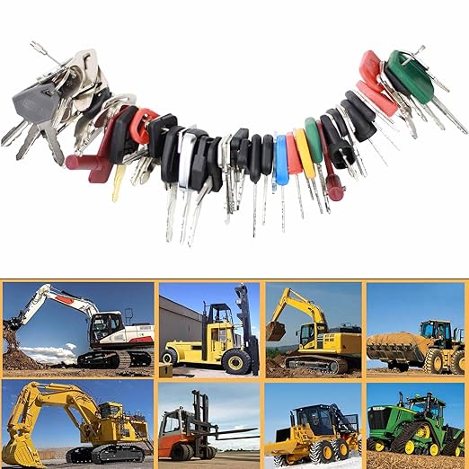 87 Equipment Keys Set Construction Ignition Keys Machinery Key Set Operators Ignition Key for Bob-cat Caterpill-ar Komat-su Kubo-ta John Dee-re Yanm-ar Keys Heavy Equipment Keys