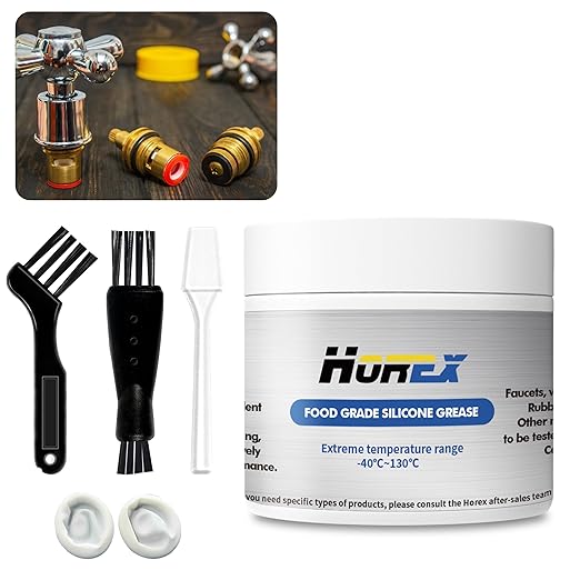 Food Grade Silicone Grease 1.76oz O-Ring Lubricant Faucet Valve Seals Waterproof Ceramic Cartridge Sealant Rubber Seal Plumbing Lube for Home Plumbers Pool Water Filters RV 50g