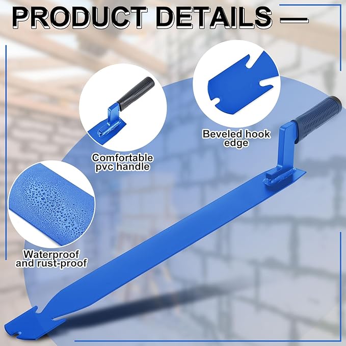 Shingle Slaters Ripper, Steel Roof Ripper Shingle Remover Slate Puller Rip Slate Slating Nail Remover for Slaters Roofers Roofing(Blue,23 Inch)
