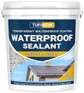Waterproof Sealant 5 Gallon Clear, TUFINEIN Transparent Waterproof Coating Water-Based Invisible Agent Roofs, Walls, Garden, Terraces Indoor & Outdoor
