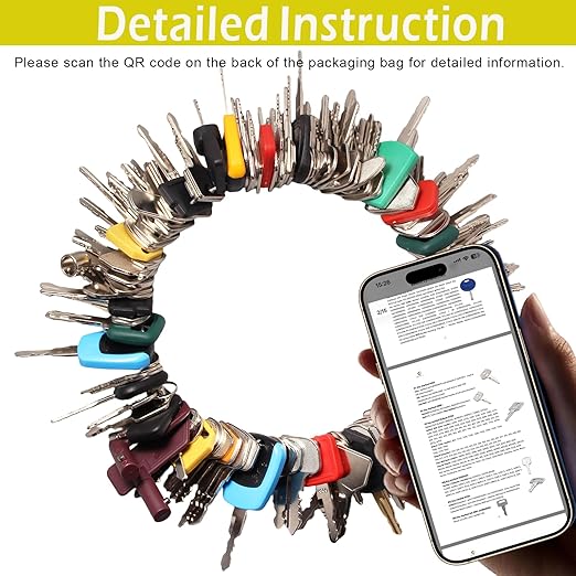 135PCS All-Inclusive Heavy Equipment Keys Master Set, Full Coverage Keys for JCB Bobcat JLG Terex Cat Komatsu John Deere Yammar Takeuchi Ford New Holland Case Daewoo Kubota Hyster Construction Machine