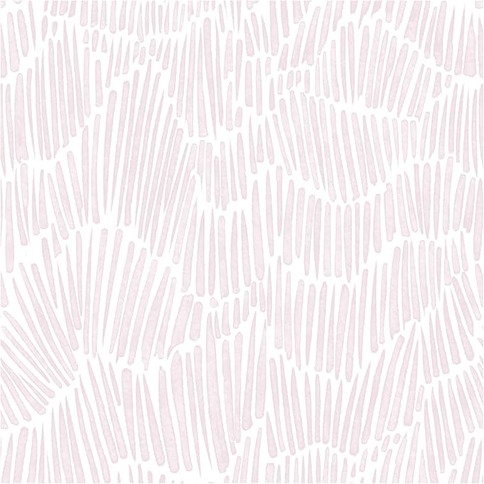 Theper Pink Contact Paper Striped Peel and Stick Wallpaper Boho 17.3"×78.8" | Simple Modern Removable Self Adhesive Wallpaper for Bedroom Cabinets Waterproof White and Pink Wall Paper Vinyl Roll