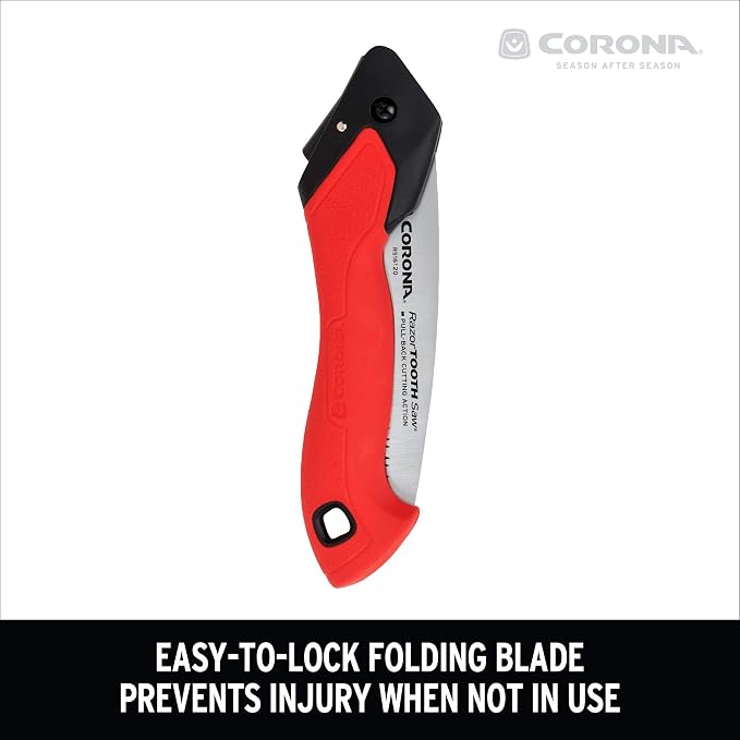 Corona Tools RazorTOOTH Folding Pruning Saw – 7-Inch Tree & Branch Cutting Hand Saw for Gardening, Landscaping & Yard Work, Fast-Cut Razor Tooth Blade