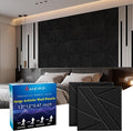 12 Pack Self-Adhesive Soundproof Wall Panels, 12 x 12 x 0.47 in Sound Proof Foam Panels for Walls, 1.2lb/ft³ High Density, Thicker 0.47in, Acoustic Panels, Noise Dampening Panels Studio Black