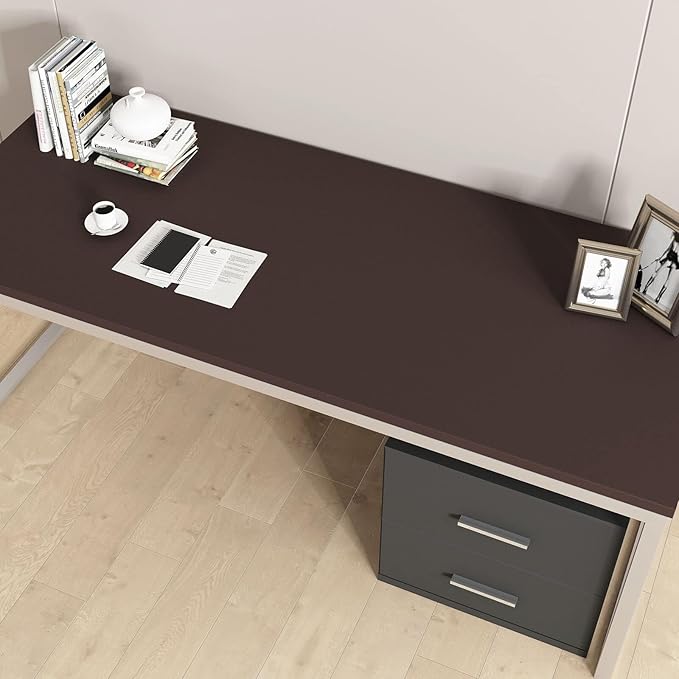 Brown Wallpaper Stick and Peel Brown Contact Paper 12" x200” Solid Color Wallpaper for Bedroom Decorative Dark Brown Contact Paper for Cabinets and Drawers Removable Vinyl Wrap