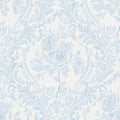 Ismoon Floral Peel and Stick Wallpaper Blue Contact Paper Boho Watercolor Damask Wallpaper Vintage Textured Removable Self Adhesive Vinyl Wall Paper Renter Friendly, 17.3 in X 32.7 ft