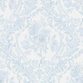 Ismoon Peel and Stick Wallpaper Vintage Floral Contact Paper Boho Watercolor Blue Damask Wallpaper Textured Removable Self Adhesive Vinyl Wall Paper for Bedroom, 17.3inx16.4ft