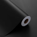 FUKU MON 24"x786" Black Wallpaper Peel and Stick Black Contact Paper Matte Solid Textured Self Adhesive Removable Thick Vinyl Film Roll for Cabinets Bedroom Wall Decoration