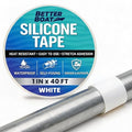 Better Boat Self Fusing Silicone Tape Waterproof White, Plumbing Tape for Leaks, Hose and Pipe Repair Tape, 1 in x 40 ft