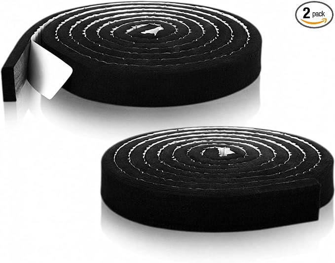 2 Pcs Metal Roofing Universal Vented Ridge Closure Strips 2 W x 30' L (60'l Total) Roof Panel Closure Self Adhesive Felt Tape Waterproof Windproof Seal for Metal Panels Insulation Weather Barrier
