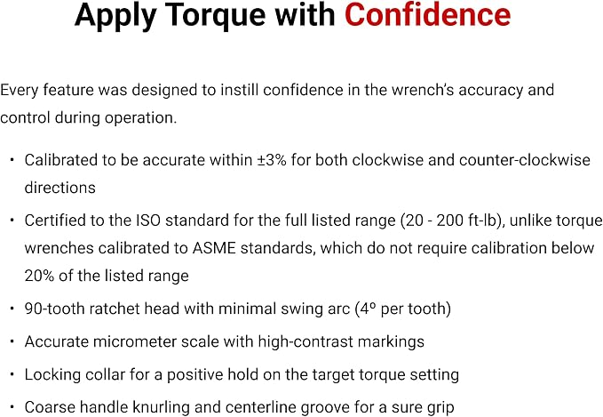 TEKTON 1/4 Inch Drive Micrometer Torque Wrench | TRQ50402