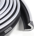 Extra Long Kerf Weather Stripping Door Seal for Large Gaps and Easy Installation (19.7FT, Black)