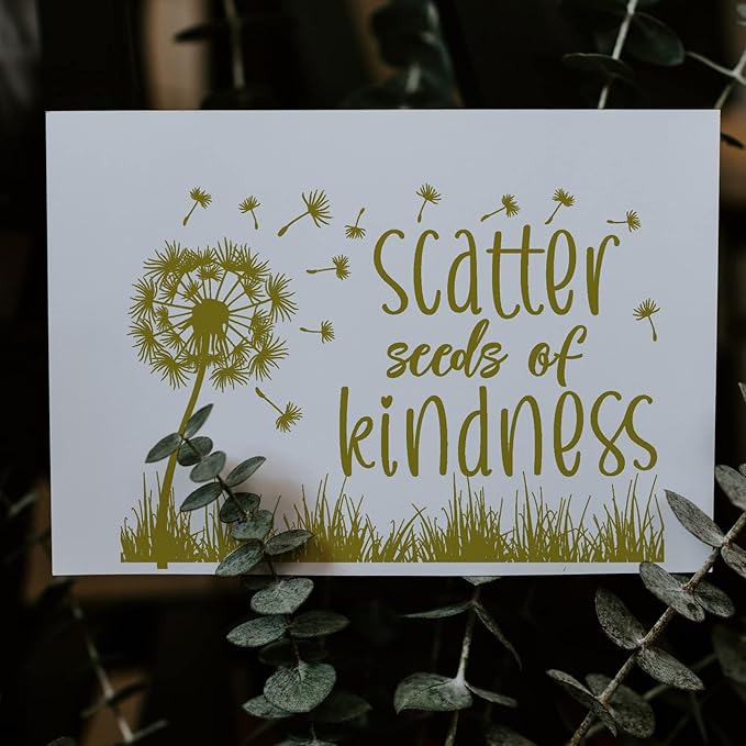Spring Flowers Farmers Market Screen Stencil, Chalk Paste Screen Transfer, Reusable Self-Adhesive Screen Printing Stencil for Wood, Fabric, Pillows, Walls DIY Home Decor.