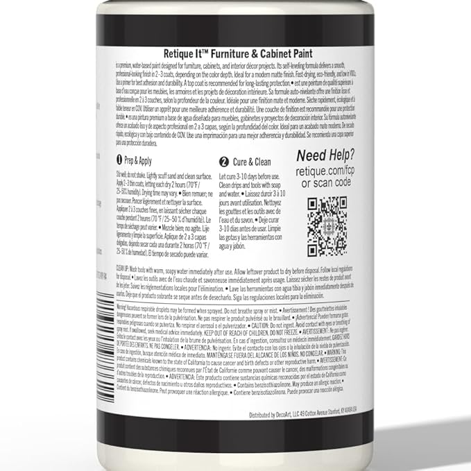 Retique It Chalk Furniture Paint by Renaissance DIY, 6 Piece Set, 32 Ounces