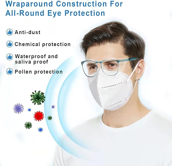 SQIMZAR Safety Glasses Goggles For Women Nurses Protective Eyewear,Anti Fog Safety Goggles
