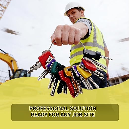 Heavy Equipment Keys Master Set, 22 PCS Construction Keys for JCB S450 Takeuchi H806 Bobcat D250 Hyster 166 CAT 5P8500 JCB 14607 John Deere Hitachi H800 KOM 787 Yanmar 301 KUBOTA 63700