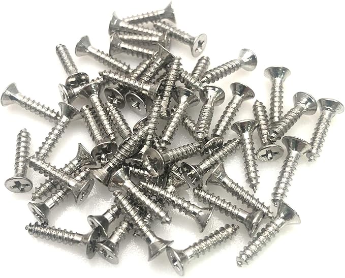 XMHF Folding Butt Hinge, Cabinet Gate Closet Door Hinge 1-1/2'' Long Home Furniture Hardware with Mounting Screws Silver Tone, Pack of 12