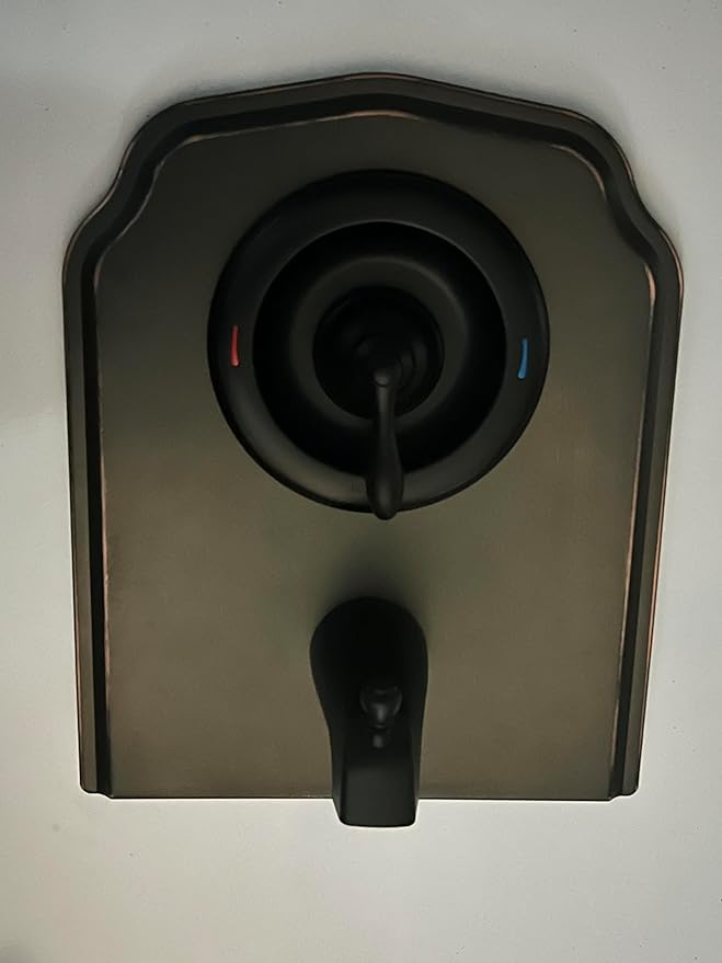 UPDATE PLATE for Single Handle Tub & Shower Valves, Allows Space for Replacement, Problem Solved (Rubbed Bronze)