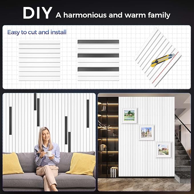 BSHEAD 8 Pack Large Soundproof Wall Panels, 15.7 x 15.7 x 0.47 in Sound Proof Foam Panels for Walls, 1.2lb/ft³ High Density, Thicker 0.47in, Acoustic Panels, Sound Dampening Panels White