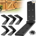 Heavy Duty Hinges 270 Degree Folding Hinge for Bifold Doors, Double-Layer Black Iron Outdoor Gate Hinge 6PCS
