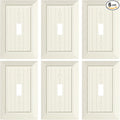6-Pack Classic Beadboard Single Toggle Light Switch Cover Plate, Unbreakable Polycarbonate Decorative Switch Plate Covers, Light Almond 1 Gang Wall Plate