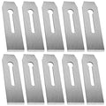 10 Pack Bench Hand Plane Blade Replacement Woodwork Planer Cutter Wide Iron Blades Steel Carpentry Edge Trimming Saw for Woodworking Tool (10 Pack 51mm)