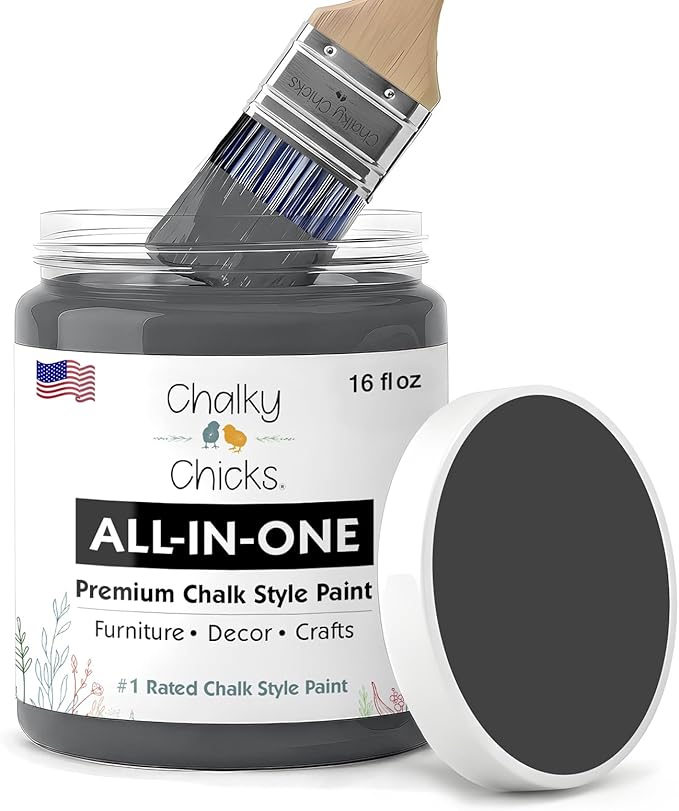 Chalky Chicks 16 Fl Oz Matte Firecracker (Red) Chalk Paint for Furniture Without Sanding - No Prep Furniture Paint No Sanding All in One for Crafts, Walls, Cabinet, Metal, Dresser, Farmhouse