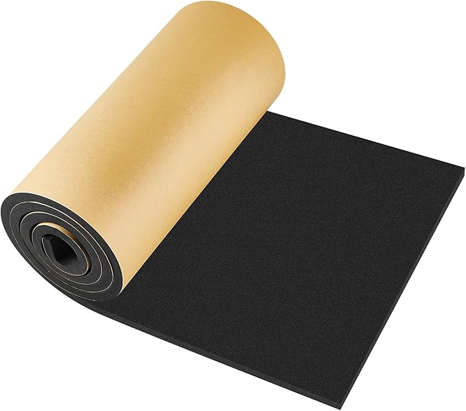 Pangda 1 Piece 63 x 16 x 3/5 Inch Extra Large Marine Foam Roll Closed Cell Rubber with Adhesive Insulation Sheets Lightweight Single Sided Tape Water Weather Resistant for Craft