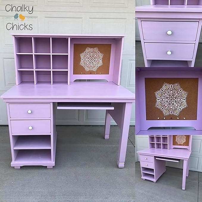 Chalky Chicks 32 Fl Oz Matte Sweet Lilac (Light Purple) Chalk Paint for Furniture Without Sanding - No Prep Furniture Paint No Sanding All in One for Crafts, Wood, Cabinet, Metal, Dresser, Farmhouse