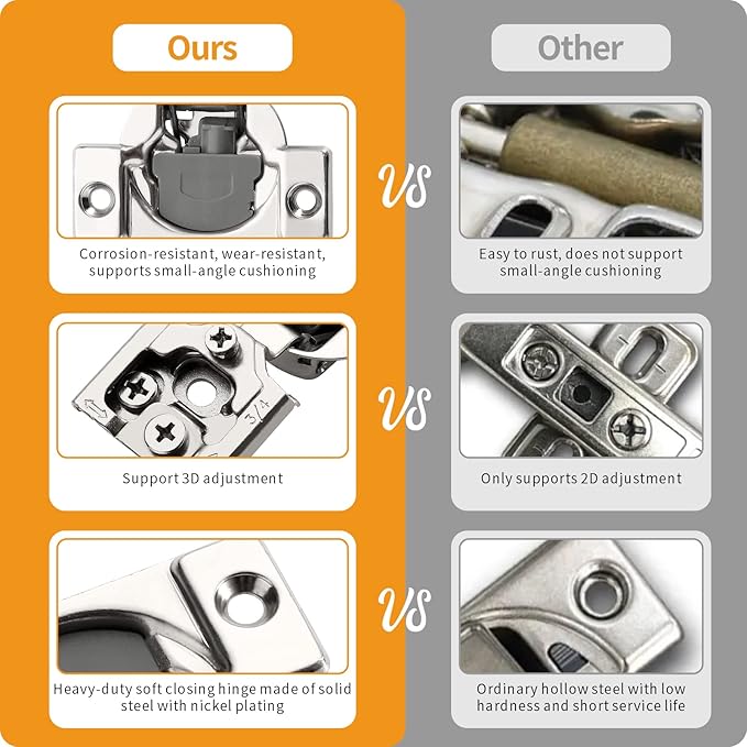 Chibery 30 Pack 3/4" Overlay 3D Soft Close Concealed Hinge for Face Frame Door, Smooth Slow Self Closing Hinges, Satin Nickel, Hidden 105° Open Angle Stainless Steel Hinge for Kitchen Cabinet Door