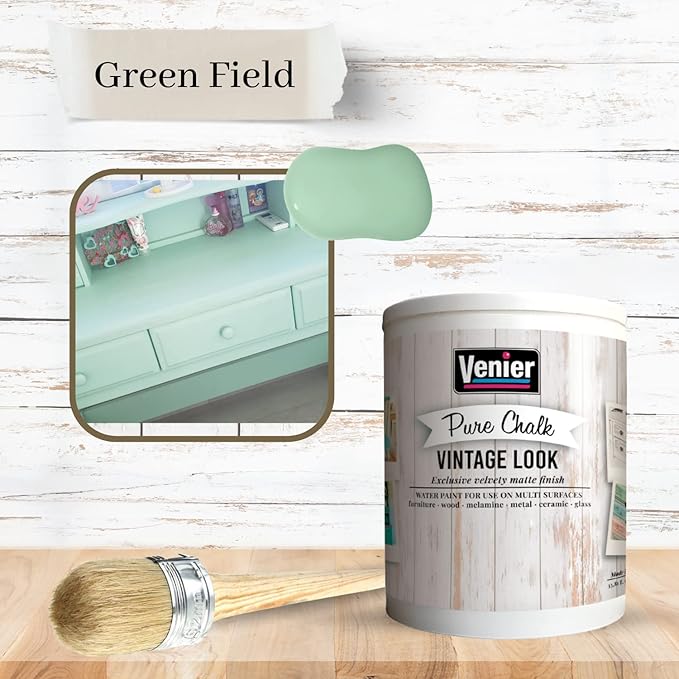 Chalk Paint for Furniture - Crafts, Home Decor - All-in-One – DIY – Eco-Friendly (Vintage [Green]), (33.81 oz)