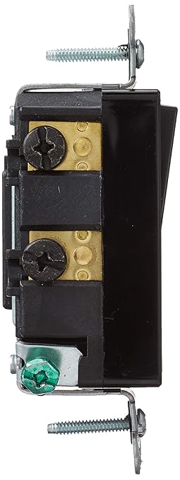 Leviton 15 Amp, 120/277 Volt, Decora Rocker 4-Way AC Quiet Switch, Residential Grade, Grounding, 5604-2E, Black