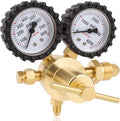 Beaiguna Nitrogen Regulator, 0-800PSI Nitrogen Regulator HVAC with CGA580 Inlet, 1/4" Male Flare Outlet Connection, Nitrogen Tank Regulator for HVAC Purging, Leak Checking, Pressure Testing, Welding