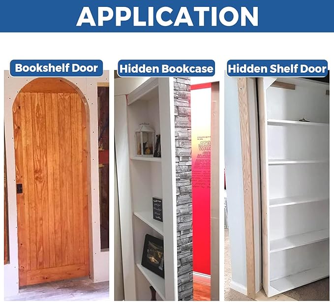 TamBee Door Pivot Hinge Heavy Duty Hidden Bookcase Hinges Secret Door Hinges 360 Degree Shaft Stainless Steel Invisible Door Hinge Hardware