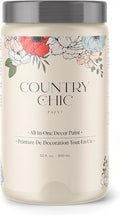 Country Chic All-in-One Chalk Paint for Furniture, Cabinets, Home Decor, Eco-Friendly, Matte Finish, Built-In Primer & Top Coat for Wood, Metal - Vanilla Frosting (Off White) - Quart 32 oz (950 ml)
