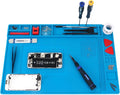 STREBITO Silicone Soldering Mat Electronics Mat, Solder Pad Heat Resistant 932°F, Magnetic Work Mat Silicone Repair Mat for Soldering, Computer, Laptop, Cell Phone, RC, Watch, Gun, Size 17.7" x 11.8"