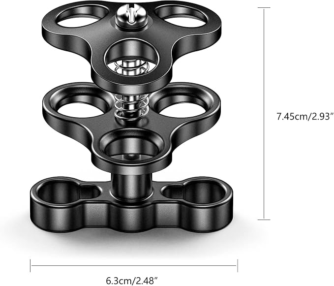 Sea frogs 2PCS Triple Ball Clamp for Diving Underwater Photography System
